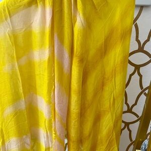 Zara Lime Green chartreuse large cotton airy scarf